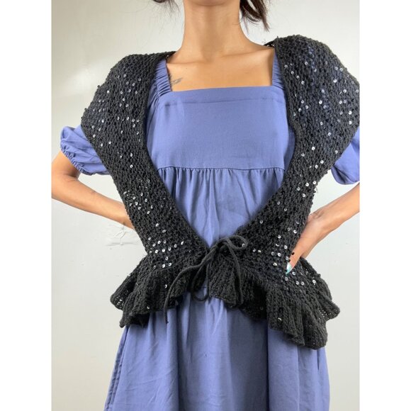 Crotchet Faded Glory Black Top - Picture 1 of 4